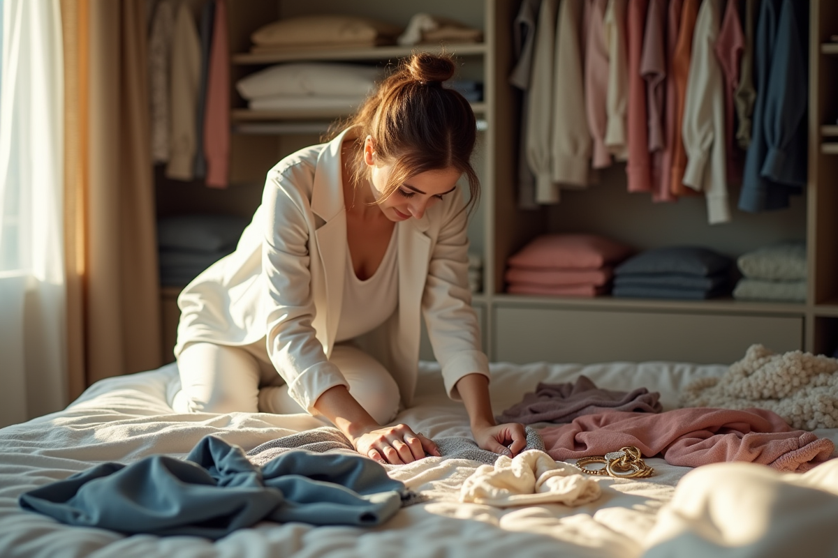 vêtements organisés